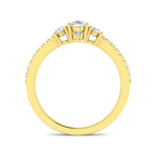 9ct Yellow Gold Oval Lab Grown Diamond Ring 2
