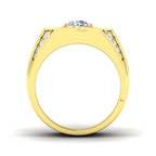 9ct Yellow Gold Round Lab Grown Diamond Ring 2
