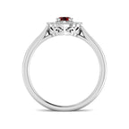 9ct White Gold Oval Ruby and Diamond Ring 2