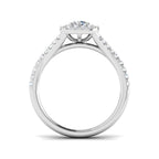 9ct White Gold Round Lab Grown Diamond Ring 2