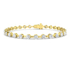 9ct Yellow Gold Round Lab Grown Diamond Bracelet 1