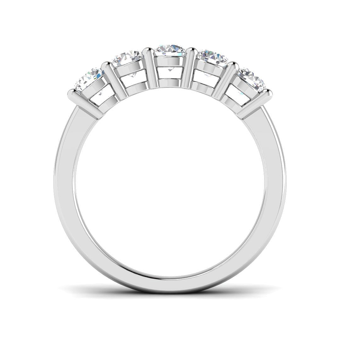 9ct White Gold Round Lab Grown Diamond Ring 2