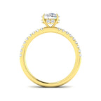 9ct Yellow Gold Round Lab Grown Diamond Ring 2