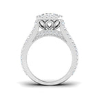 9ct White Gold Emerald Cut Lab Grown Diamond Ring 2