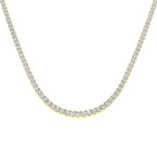 9ct Yellow Gold Round Lab Grown Diamond Necklace 1