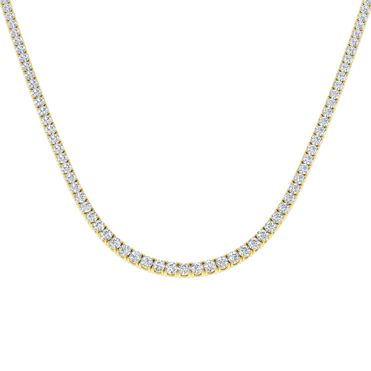 9ct Yellow Gold Round Lab Grown Diamond Necklace 1