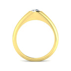 9ct Yellow Gold Round Lab Grown Diamond Ring 2