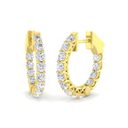 9ct Yellow Gold Round Lab Grown Diamond Earrings 1