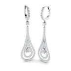 9ct White Gold Pear Lab Grown Diamond Earrings 1
