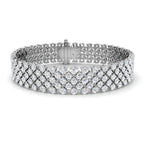 9ct White Gold Round Lab Grown Diamond Bracelet 1