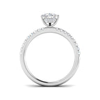 9ct White Gold Pear Lab Grown Diamond Ring 2