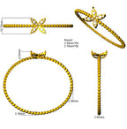 9ct Yellow Gold Round Lab Grown Diamond Bangle 2