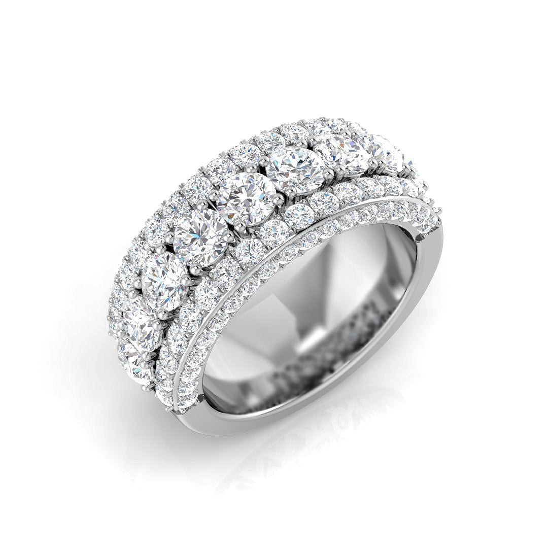 9ct White Gold Round Lab Grown Diamond Ring 1