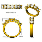 18ct Yellow Gold Round Lab Grown Diamond Ring 2