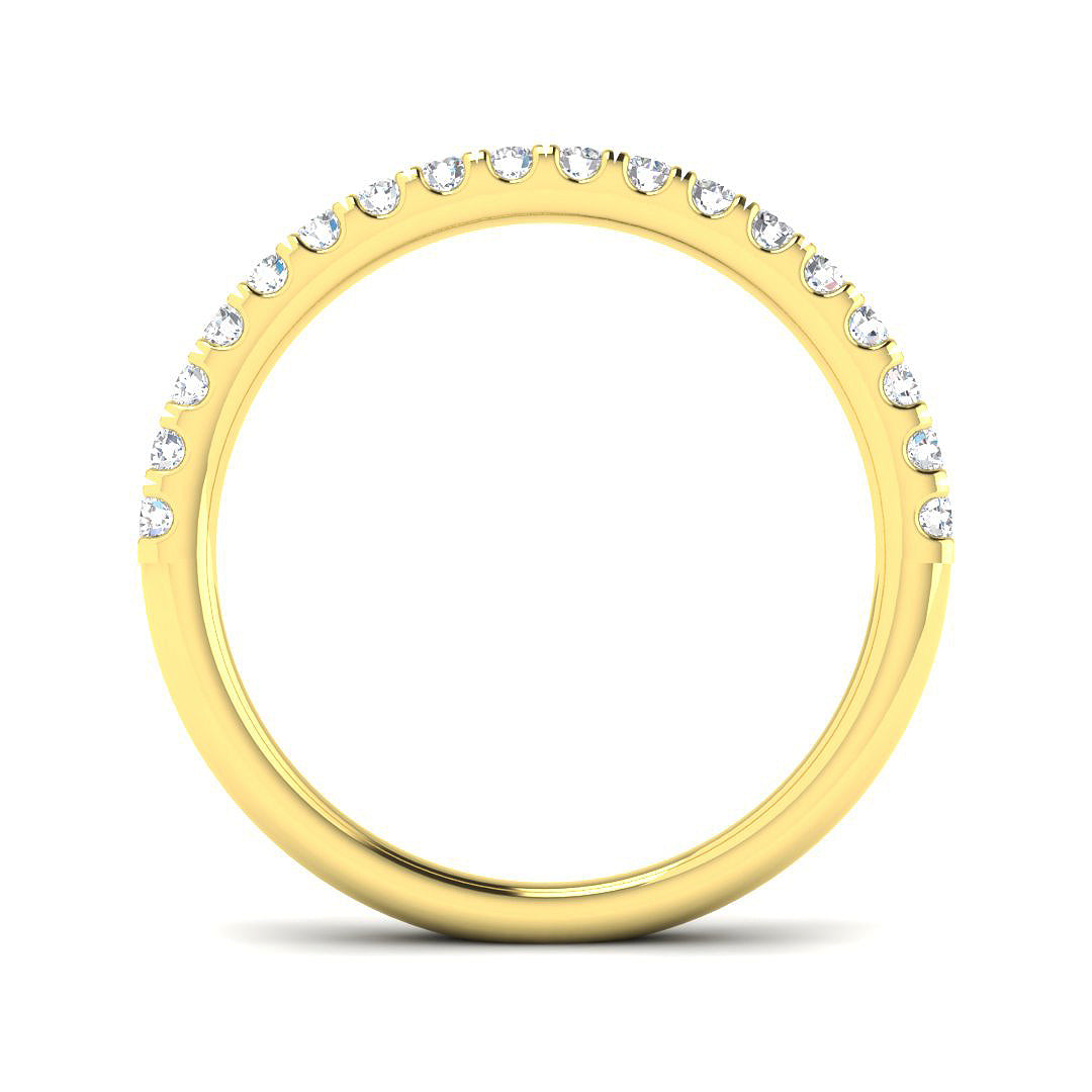 9ct Yellow Gold Round Lab Grown Diamond Ring 2