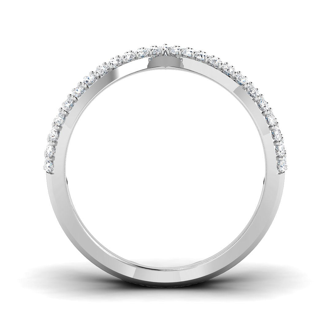 9ct White Gold Round Lab Grown Diamond Ring 2