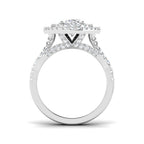 9ct White Gold Oval Lab Grown Diamond Ring 2