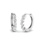 9ct White Gold Round Lab Grown Diamond Earrings 1