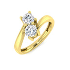 9ct Yellow Gold Round Lab Grown Diamond Ring 1