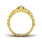 9ct Yellow Gold Round Lab Grown Diamond Ring 2