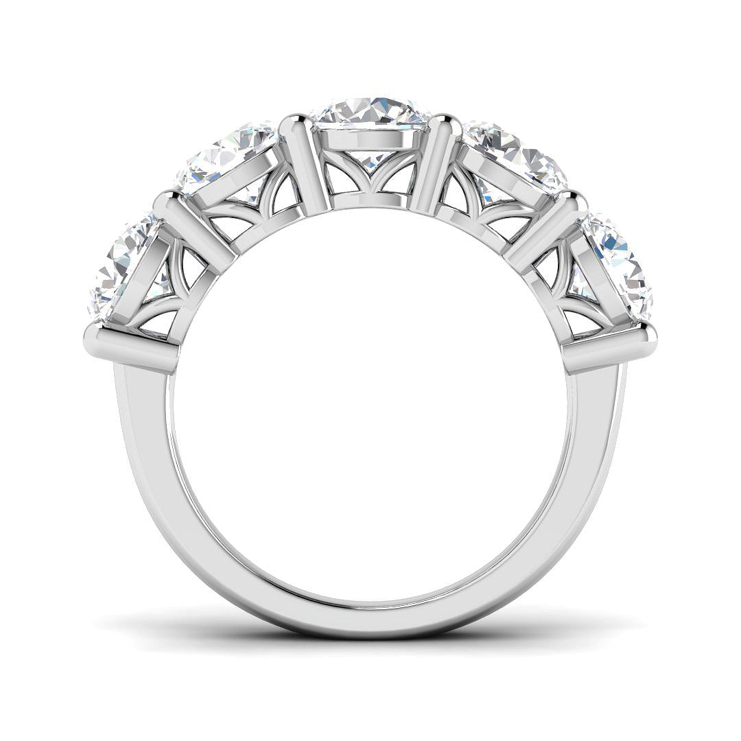 Platinum Round Lab Grown Diamond Ring 2