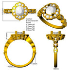 9ct Yellow Gold Cushion Diamond Ring 3