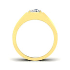 9ct Yellow Gold Round Lab Grown Diamond Ring 2