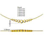 9ct Yellow Gold Round Lab Grown Diamond Necklace 2