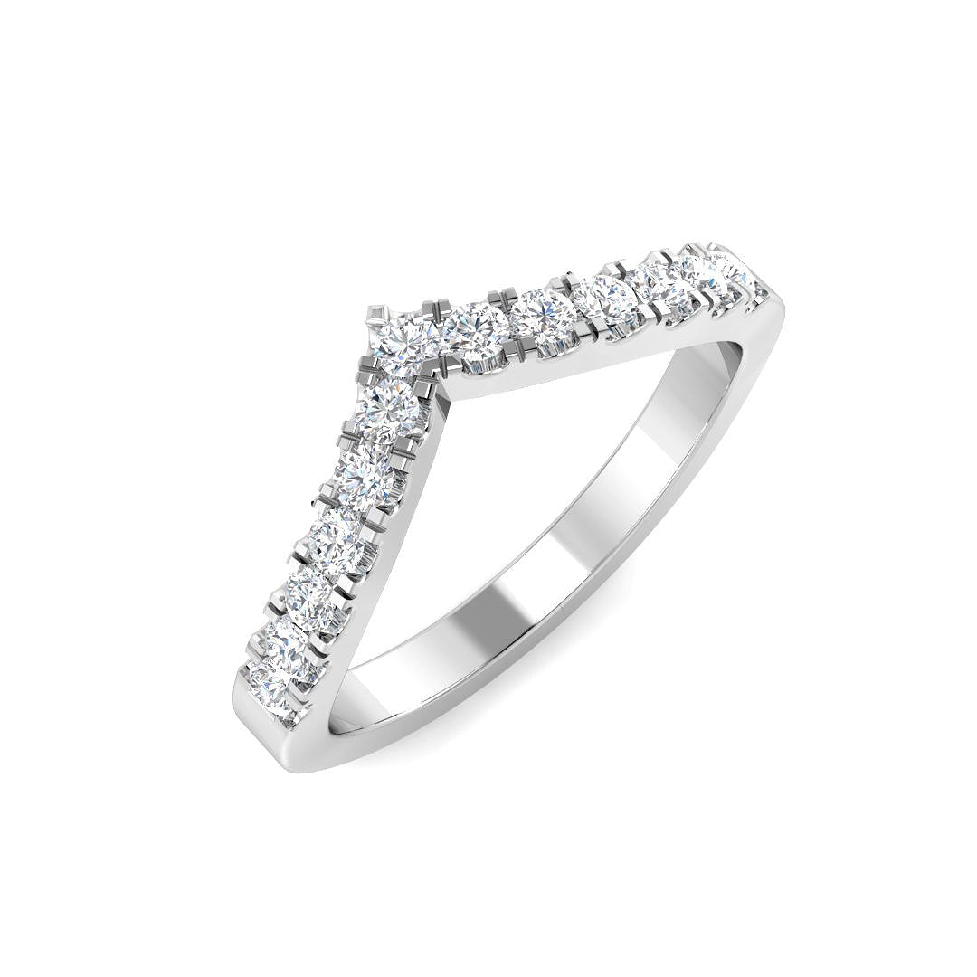 9ct White Gold Round Lab Grown Diamond Ring 1