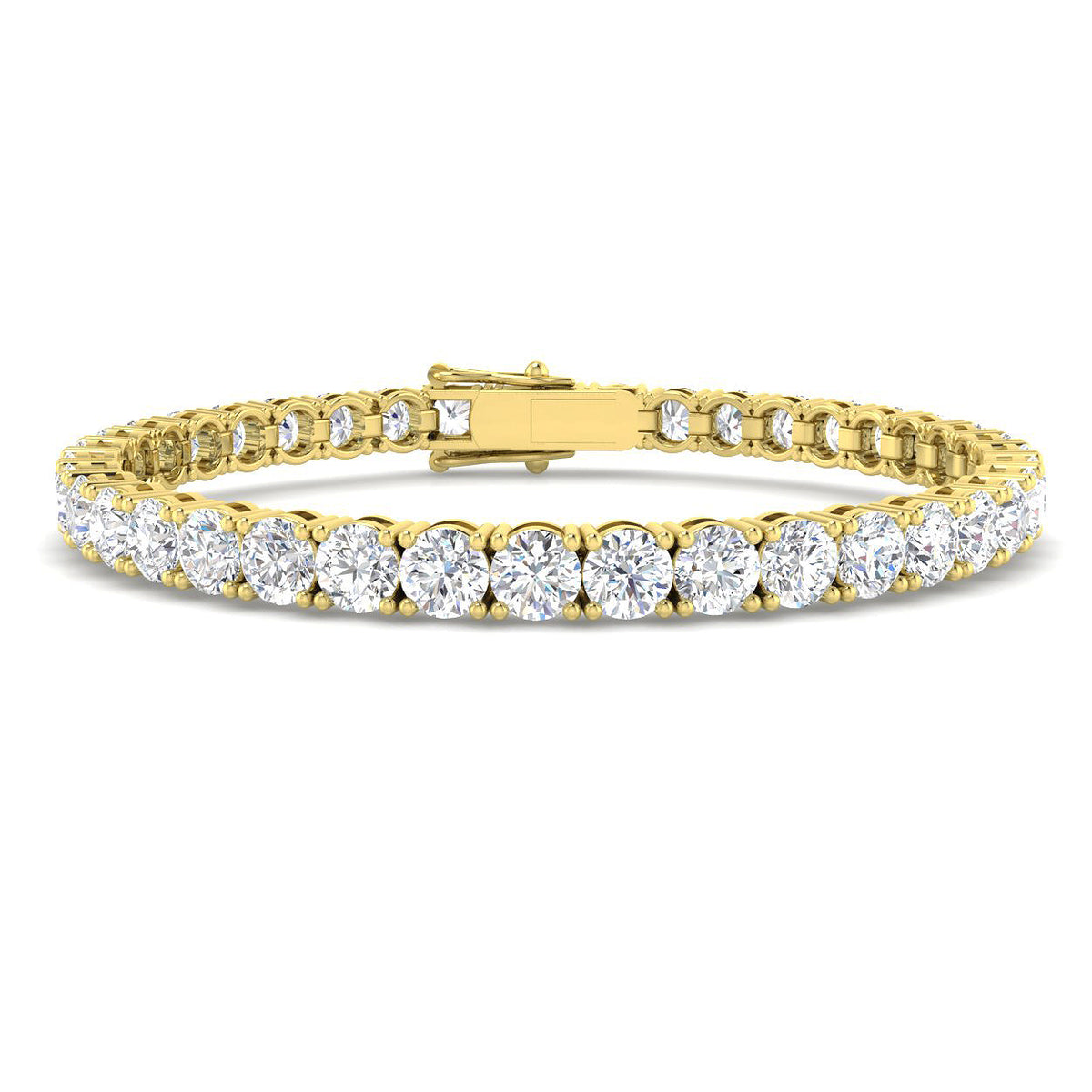 9ct Yellow Gold Round Lab Grown Diamond Bracelet 1