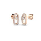 18ct Rose Gold Round Lab Grown Diamond Earrings 1