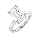 Platinum Emerald Cut Lab Grown Diamond Ring 1
