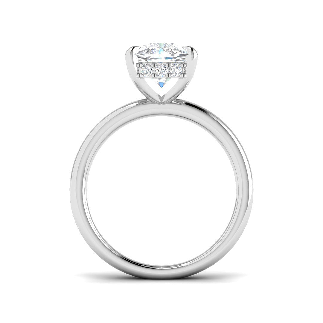 Platinum Cushion Lab Grown Diamond Ring 2