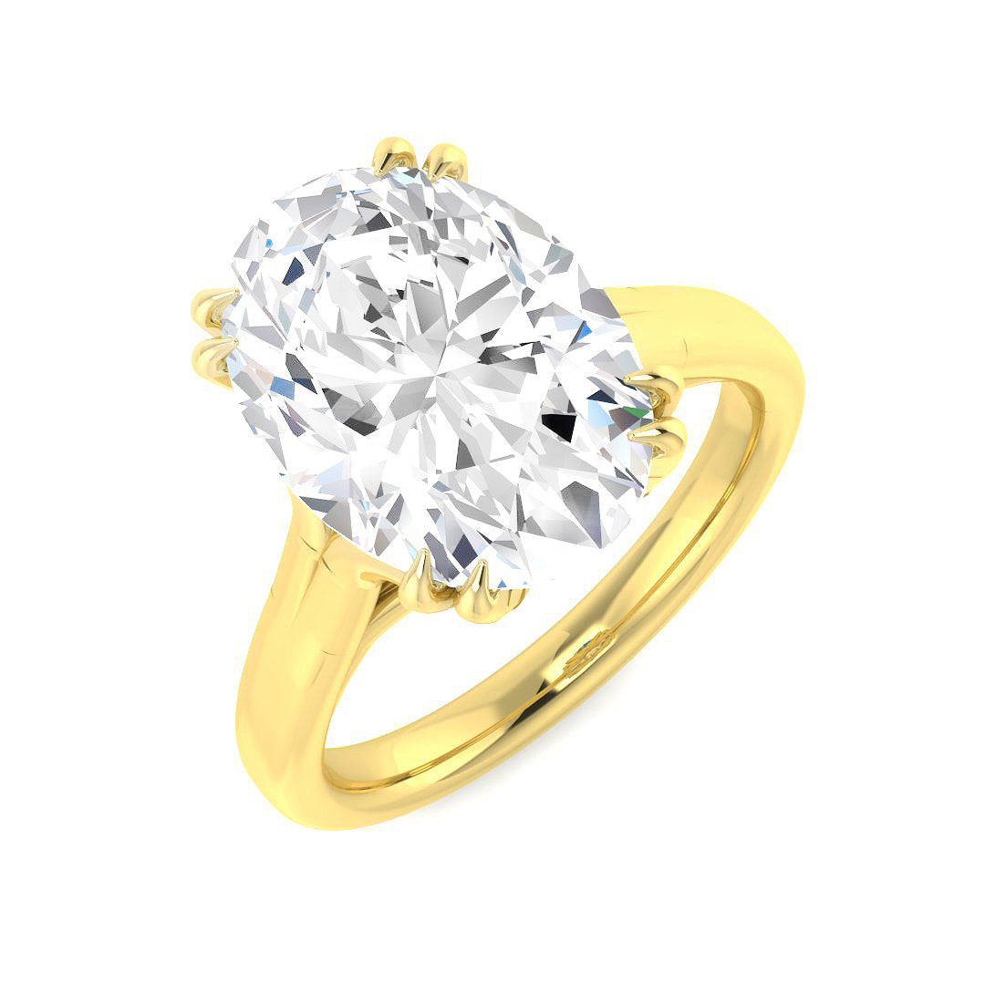 9ct Yellow Gold Round Lab Grown Diamond Ring 1