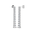 9ct White Gold Round Lab Grown Diamond Earrings 1
