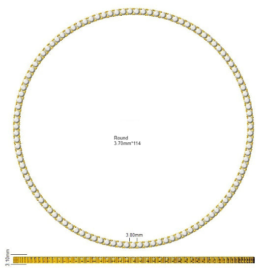 9ct Yellow Gold Round Lab Grown Diamond Necklace 2