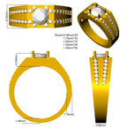 9ct Yellow Gold Round Lab Grown Diamond Ring 3