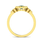 9ct Yellow Gold Oval Multi Sapphire and Diamond Ring 7