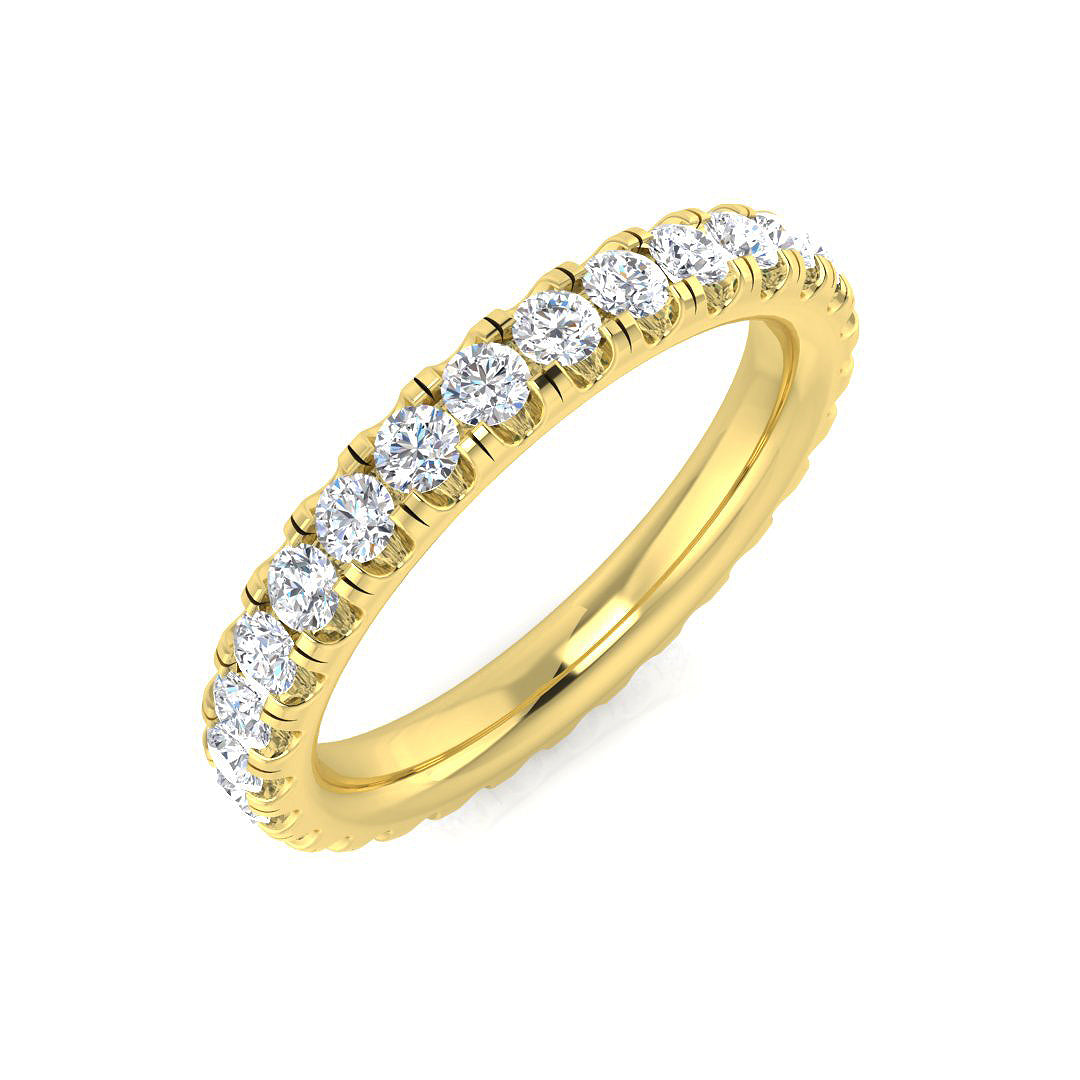 9ct Yellow Gold Round Lab Grown Diamond Ring 1