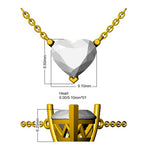 9ct Yellow Gold Heart Lab Grown Diamond Necklace 2