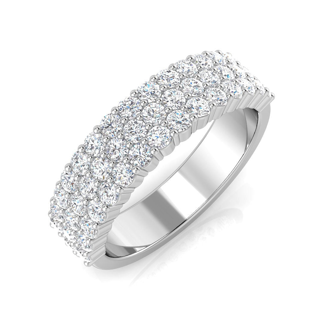9ct White Gold Round Lab Grown Diamond Ring 1