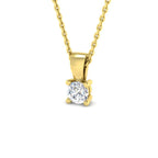 18ct Yellow Gold Round Lab Grown Diamond Pendant 1