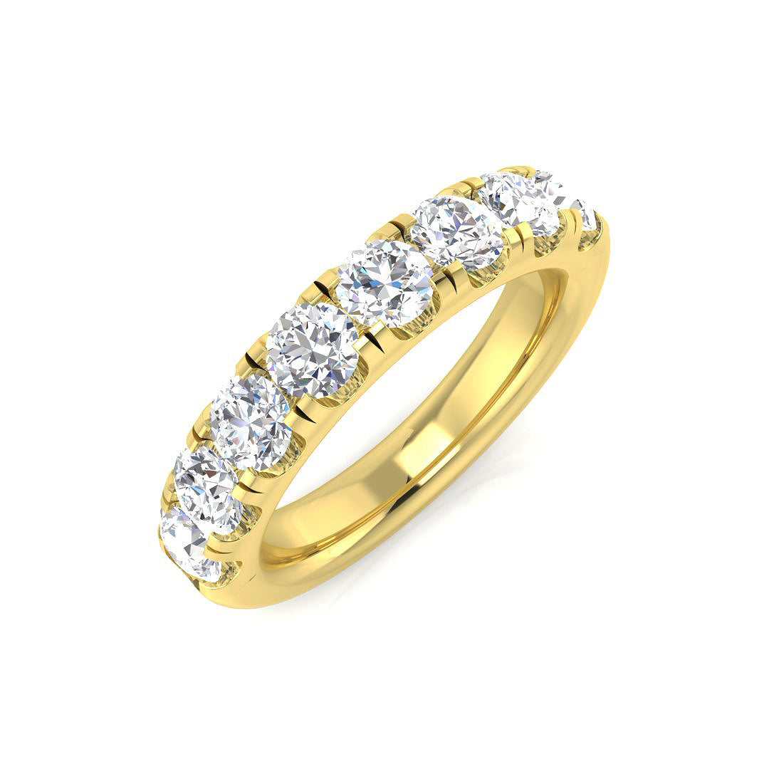 9ct Yellow Gold Round Lab Grown Diamond Ring 1