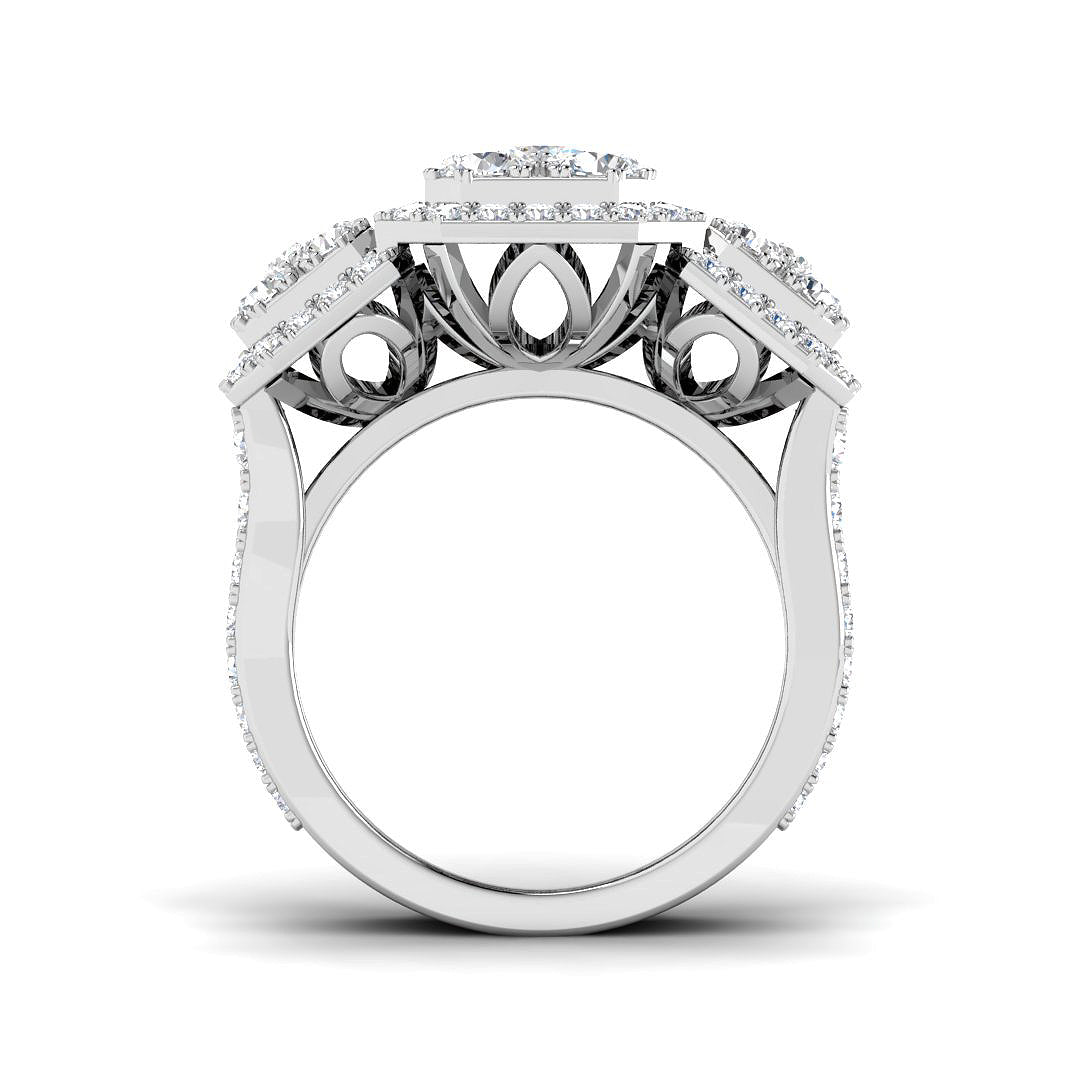 9ct White Gold Round Lab Grown Diamond Ring 2