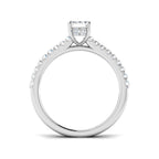 9ct White Gold Emerald Cut Lab Grown Diamond Ring 2