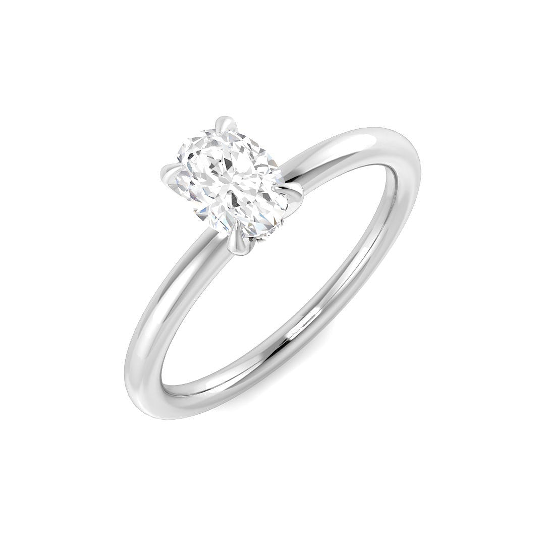 Platinum Oval Diamond Ring 1