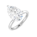 9ct White Gold Pear Lab Grown Diamond Ring 1