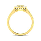 9ct Yellow Gold Emerald Cut Diamond Ring 2