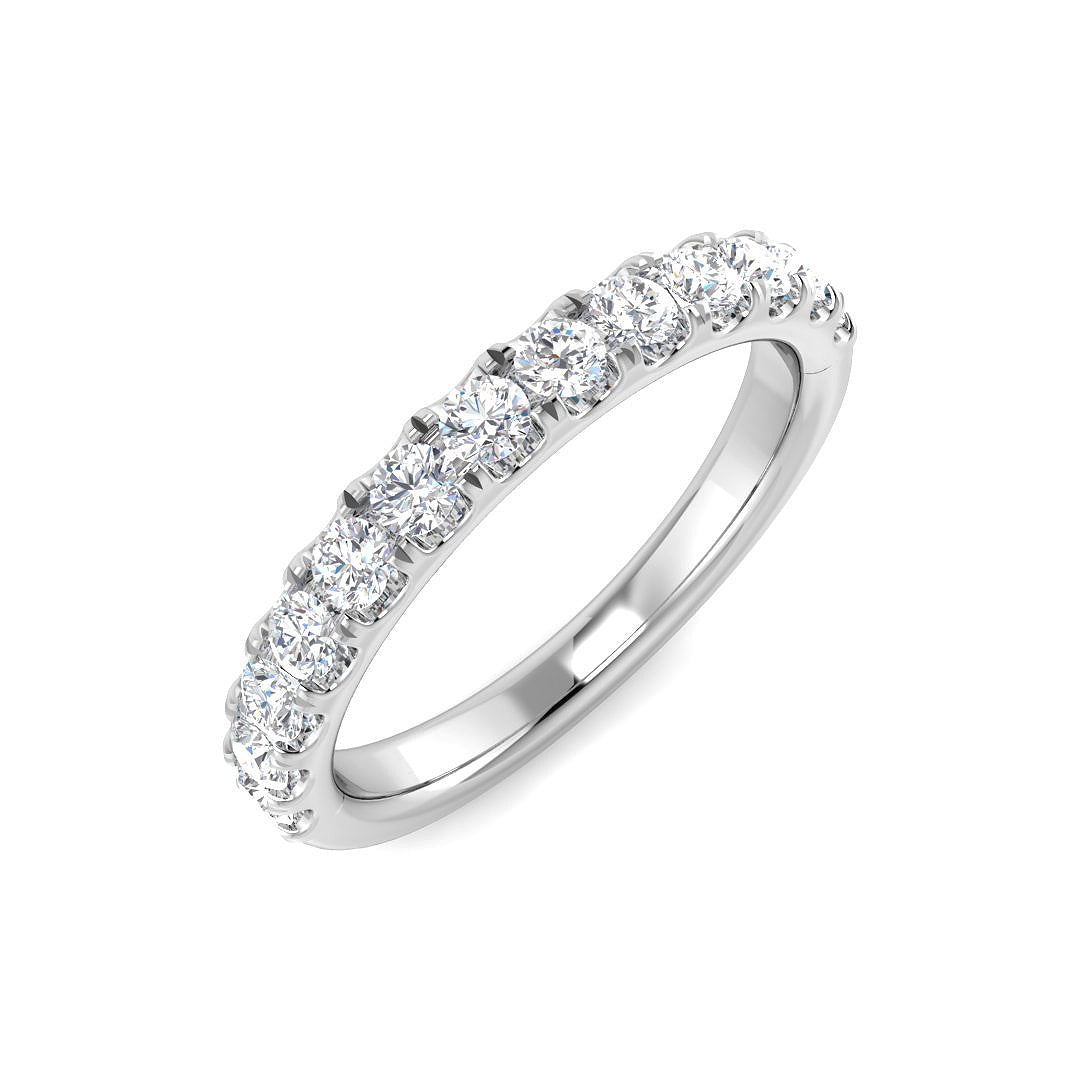 18ct White Gold Round Lab Grown Diamond Ring 1