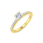 9ct Yellow Gold Round Lab Grown Diamond Ring 1